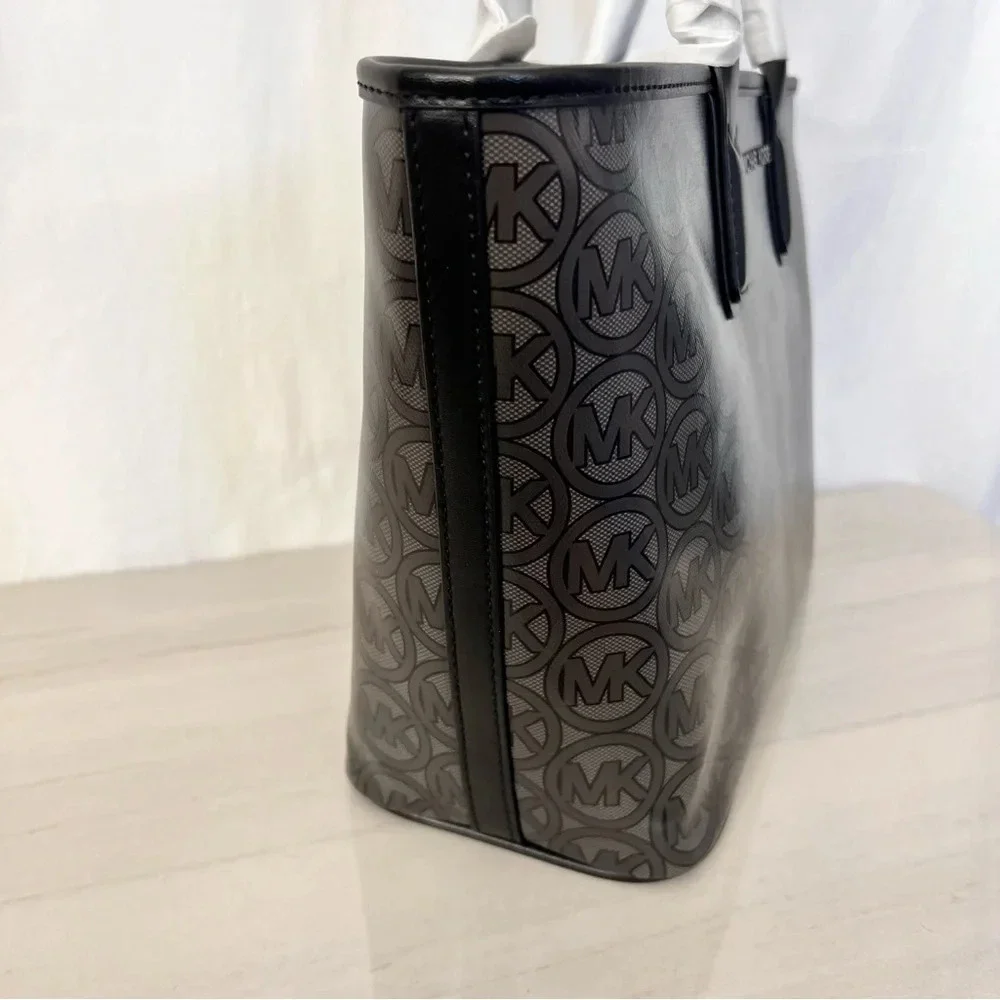 Michael Kors Jodie Tote Small Logo Print Black